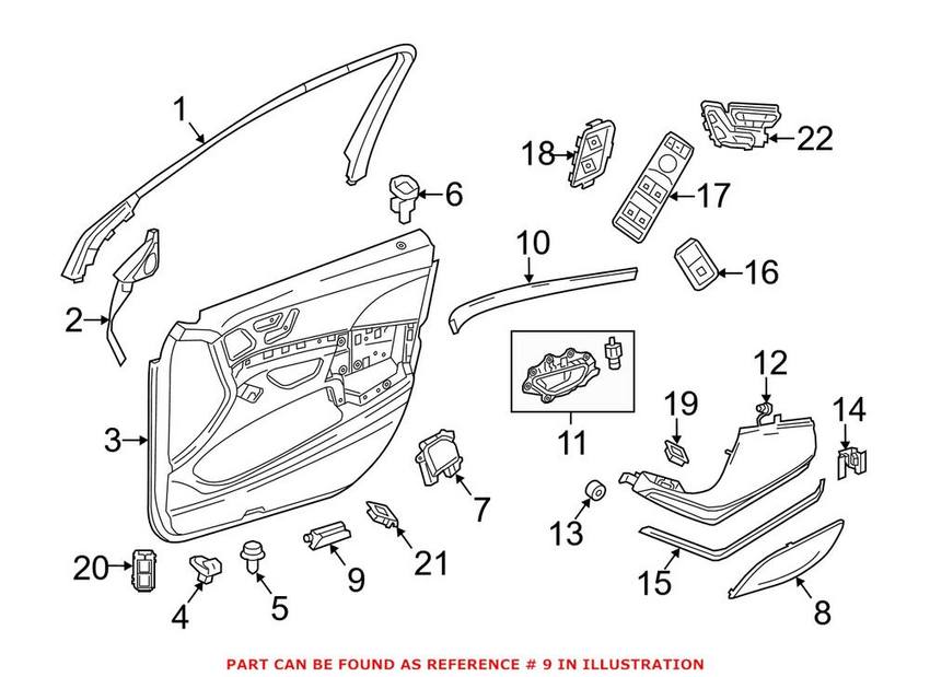 Mercedes Courtesy Light 00090613358R73